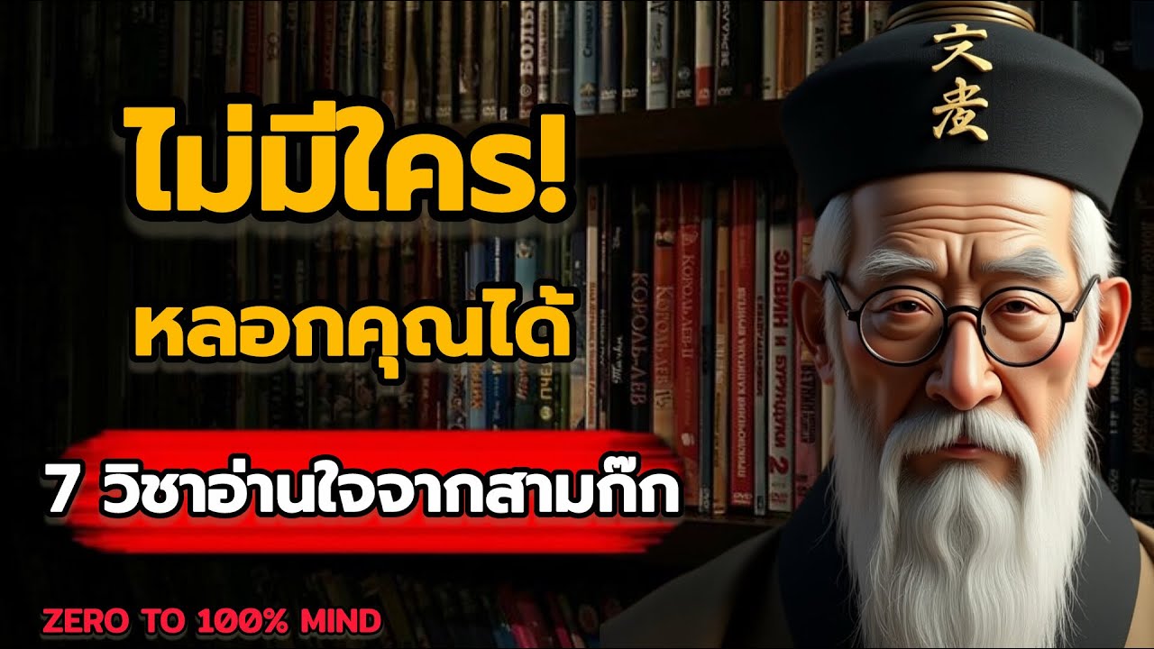 ไม่มีใครหลอกใช้คุณได้ 7 วิชาอ่านใจจากสามก๊ก | พัฒนาตัวเอง || ZERO TO 100% MIND