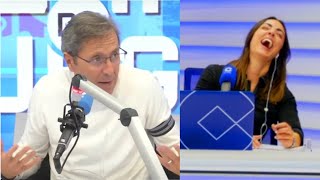 Andrea Peláez llega 1 hora y media tarde a Tiempo de Juego y se come la bronca de Paco González