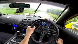 1993 Mazda RX-7 R1 POV Rainy Drive in Japan