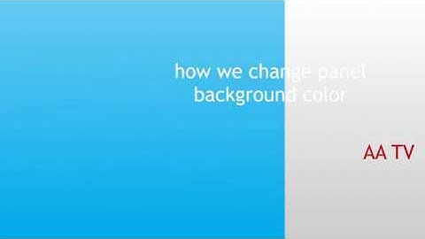 how we change panel background color with C# code making design cool