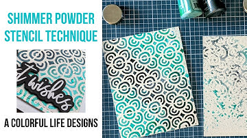 Stencil & Pigment Powder Technique with Monoprint Overlapping Circles Demo - A Colorful Life Designs