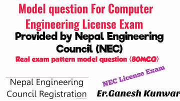 Model Questions For Computer Engineering Provided by Nepal Engineering Council #Licenseexam#Computer