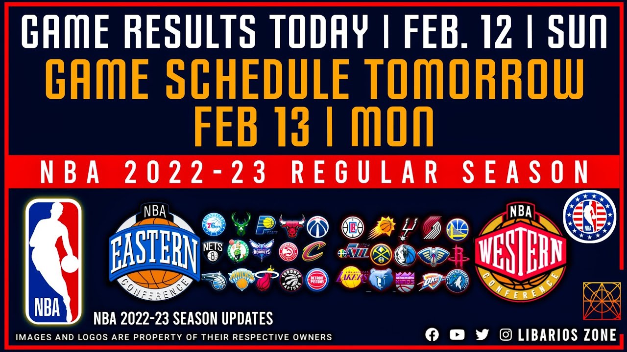 NBA GAME RESULTS TODAY FEBRUARY 12, 2023 NBA GAME SCHEDULE TOMORROW