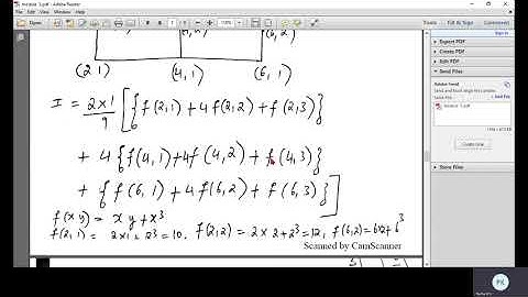 numerical  double  integration.