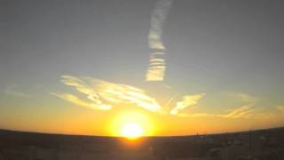 2013 September 23 Contrails, sunset (West view)