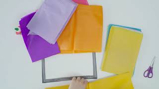 DIY Tissue Paper Rainbow