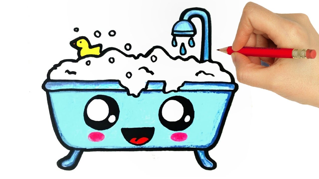 HOW TO DRAW A BATHTUB YouTube