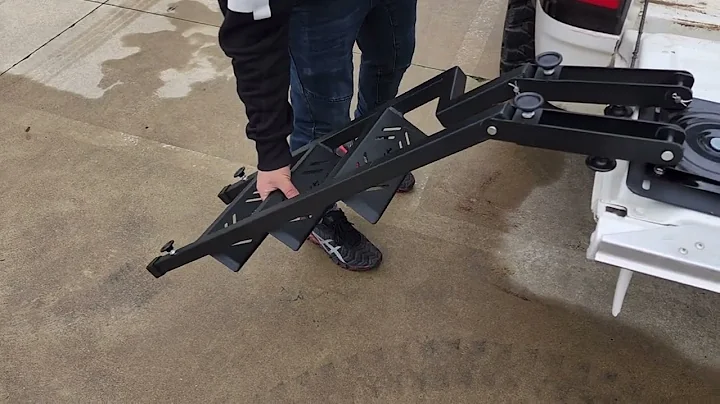 360° Degree Rotate Universal 4x4 Tailgate Foldable Ladder Heavy Duty Stairs 4WD UTE Ramp