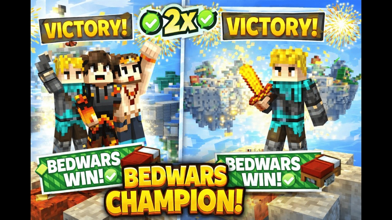 Doppia vittoria nelle Bedwars!!!!