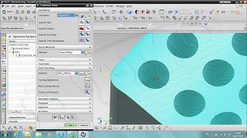 NX8 - Toolpath using Contour Area operation - Traverse internal holes and trim by boundary.