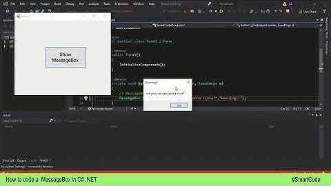 How display and code a MessageBox in C# Windows Form application