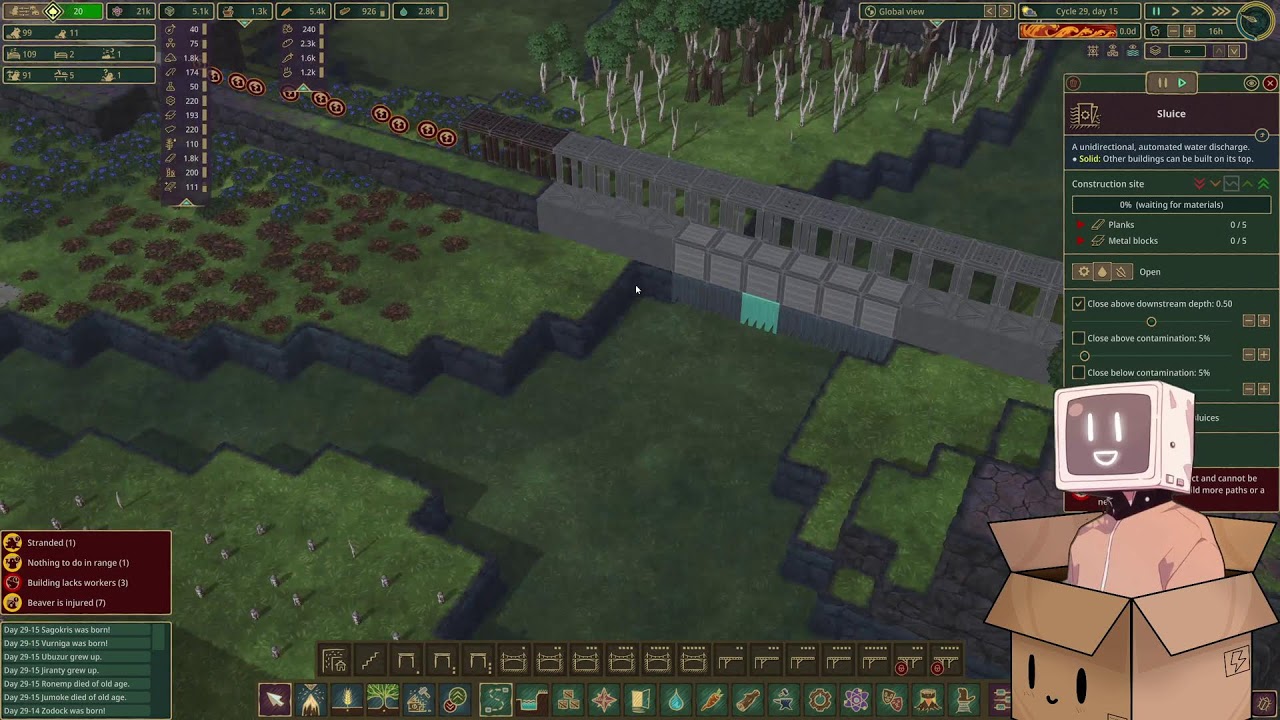 Dam good game [Live] Timberborn - R35olution Lets Play