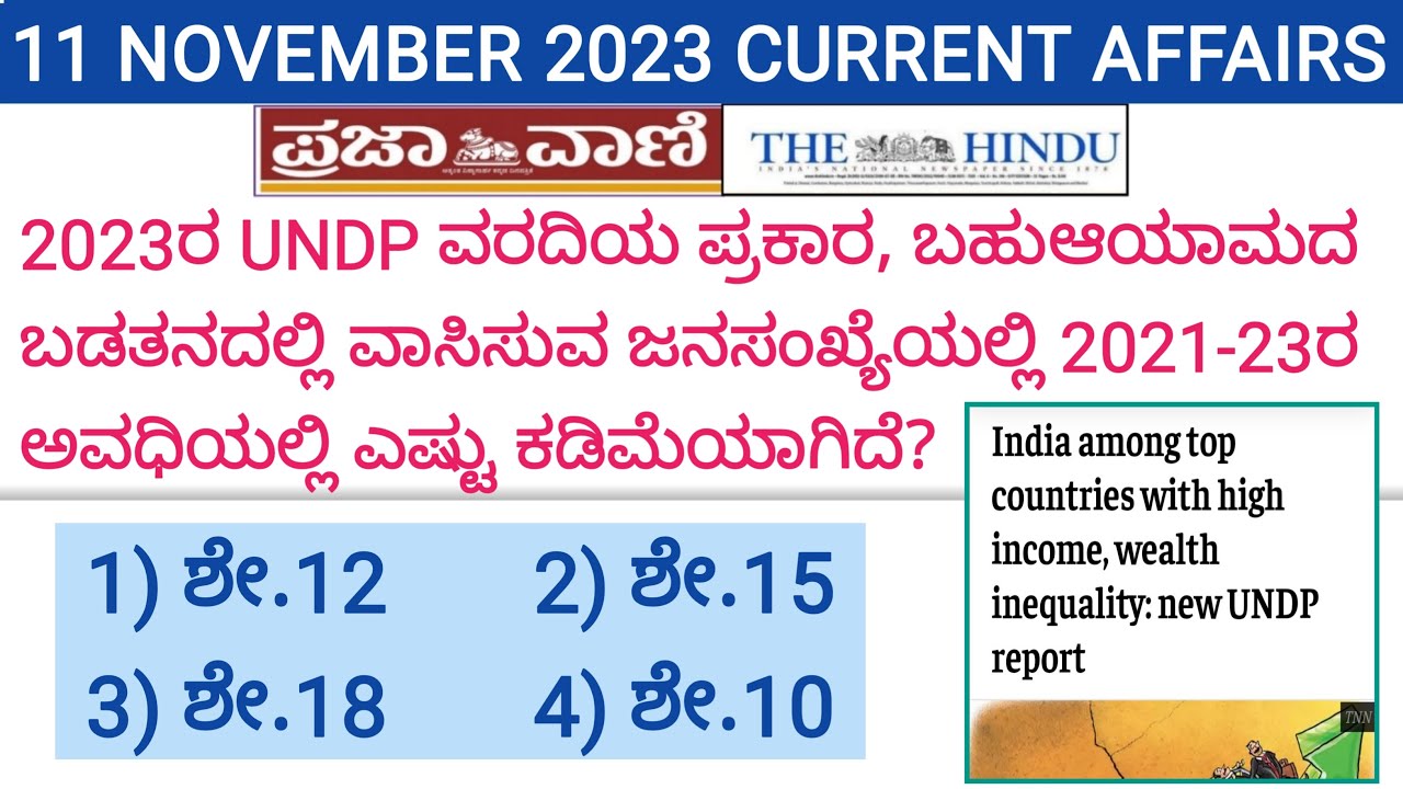 11 November 2023 Current Affairs In Kannada/ Nov 11 2023 Current Affairs In Kannada/ 11 Nov CA