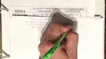 Unit 7 Day 1 adding and subtracting polynomials