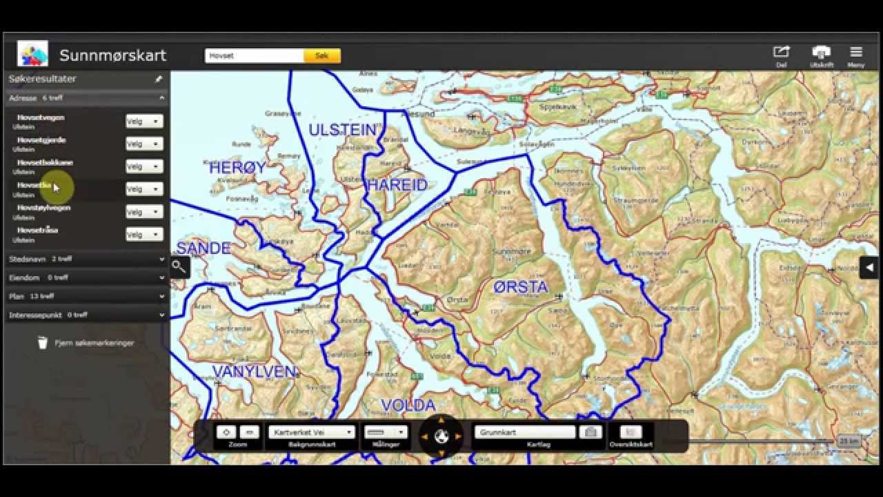 Søk i nye Sunnmørskart - YouTube