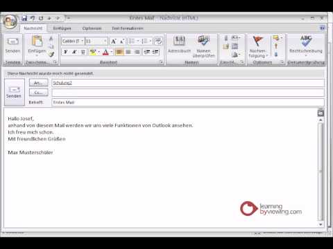 Outlook Tutorial Deutsch Emails senden - YouTube