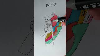 Nike shoes coloring for children and adults part 2 how to color nike shoes