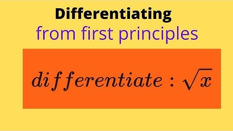 Differentiation from first principals..........#africastruggle.