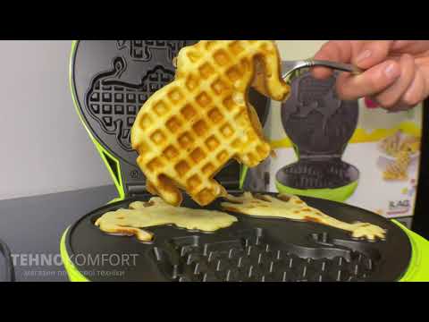 Вафельниця SilverCrest SWEK 800 A1 Mix Green (форми тварин, 1000 Вт, Німеччина), видео 1