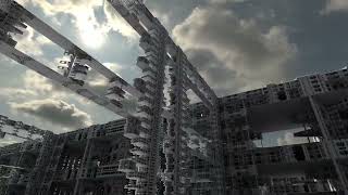 Path traced city fractal