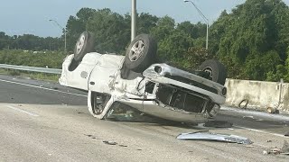 Pickup truck driver ejected during crash on I-75 in Ocala