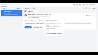 Create a draft with suggested replies Profile