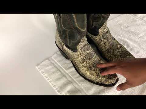 dried out snakeskin boots
