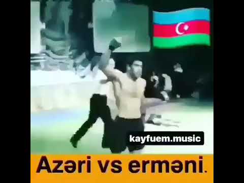 Azəri erməniyə tək yumruğla yerə otuzdurdu (HƏRİ CANAVAR)