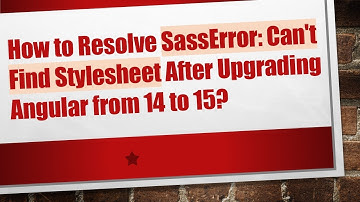 How to Resolve SassError: Can