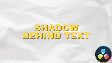 How to put Shadow behind Text in DaVinci Resolve 18