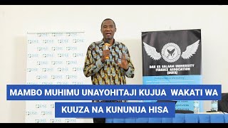 MAMBO MUHIMU UNAYOHITAJI KUJUA  WAKATI WA KUUZA NA KUNUNUA HISA