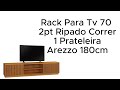 Rack Para Tv 70 2pt Ripado Correr 1 Prateleira Arezzo 180cm Montagem Rack Riograndedosul