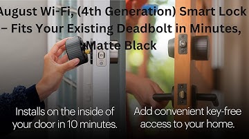 August Wi-Fi 4th Generation Smart Lock  Fits Your Existing Deadbolt in Minutes Matte Black     Amazo