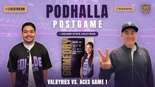 Valkyries vs. Aces Game 1 Reaction, WNBA Semifinals | Playoff Podhalla Postgame screenshot 2