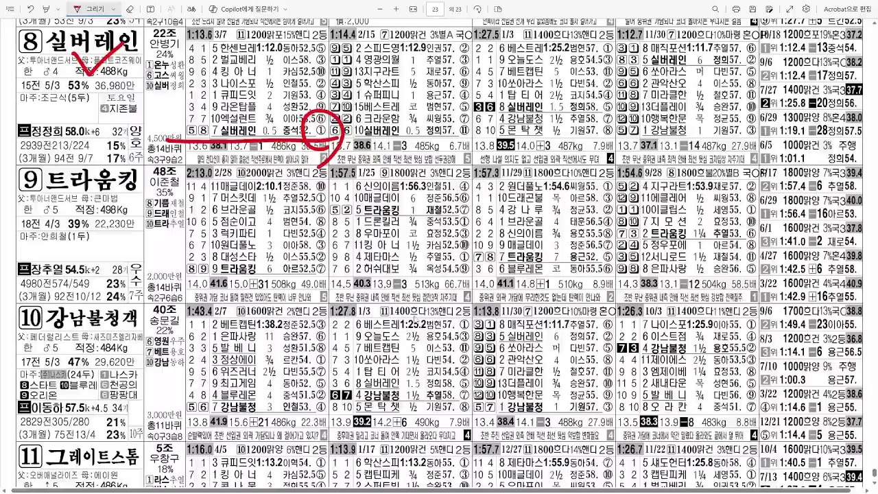 4월 19일 일요경마 실시간 분석!