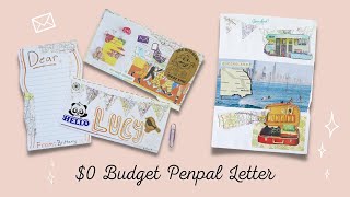 How to make a penpal letter on a $0 budget 🌟💌📮