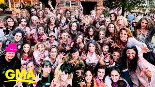 Moms dress as zombies, dance to ‘Thriller’ to raise breast cancer research funds l GMA