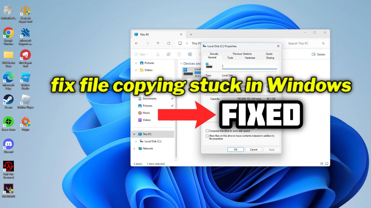 Window Copy Stuck How to fix file copying stuck in Windows 10/11 - YouTube