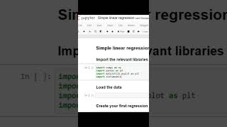 Simple Linear Regression #education #tutorial #python #viral #coding