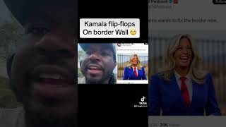 Kamala flip-flops On border Wall 🙄 #kamala #trump #election #rfk #border #texas #reproductionrights