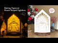 How to make a christmas gift decoration  papercut house shaped lightbox