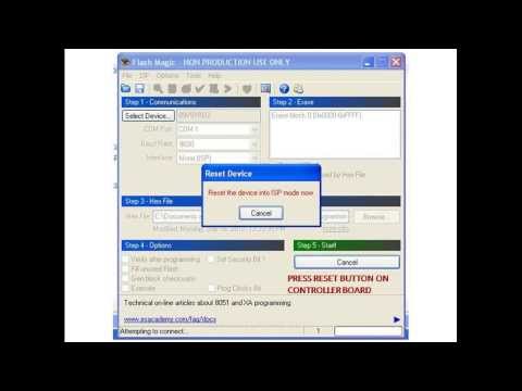 Flash magic video tutorial to download program in 8051 microcontroller