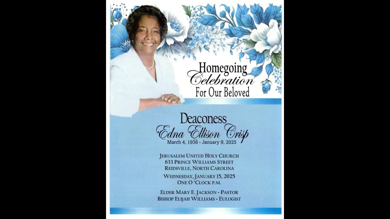 Deaconess Edna Ellison Crisp - YouTube