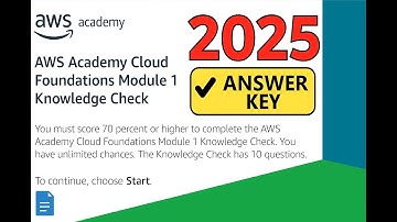 AWS Academy Cloud Foundation Module 1 Knowledge Check Solution 2025|Answer Key