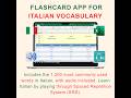 Italian Vocabulary Flashcards | Excel App | 1,200 Most Common Italian Words with Audio + Examples