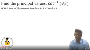Class 12 NCERT Maths | Ch 2: Inverse Trigonometric Functions| Ex 2.1 Q8 Solution