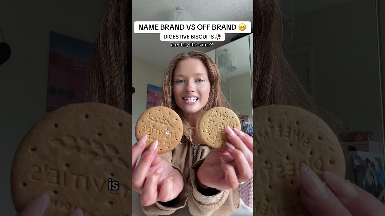 NAME BRAND VS OFF BRAND😬 DIGESTIVE BISCUITS 🥀are they the same? #fyp #namebrand #digestivebiscuit