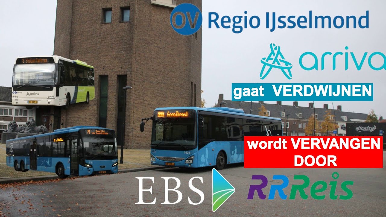 AFSCHEID van OV REGIO IJSSELMOND en ARRIVA in LELYSTAD en wordt VERVANGEN door EBS RRReis #busleven