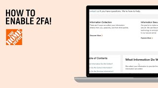 How to Enable 2FA on HomeDepot [easy]