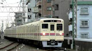 【京王】6000系6412F+6717F準特急 笹塚通過 警笛入り